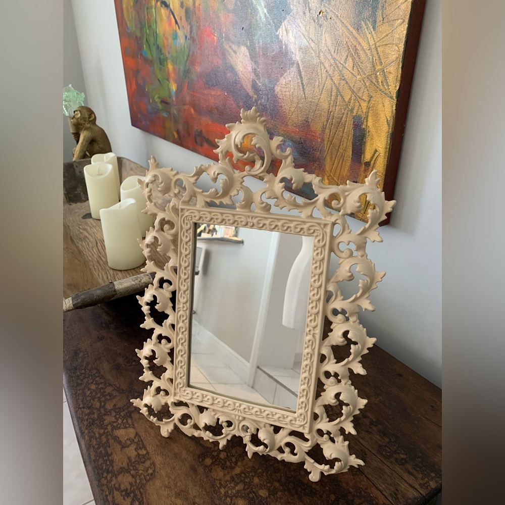 SALE Victorian cast iron mirror
